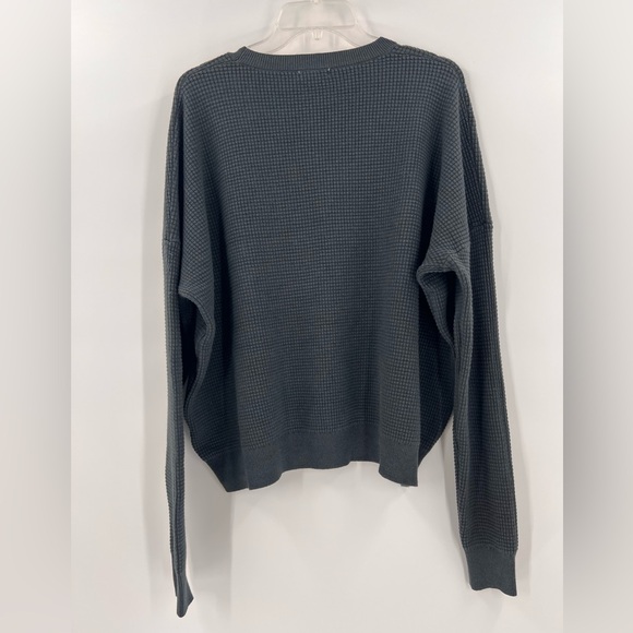 Tea n rose WAFFLE TEXTURED SWEATER IN BLACK new size large - Picture 8 of 11